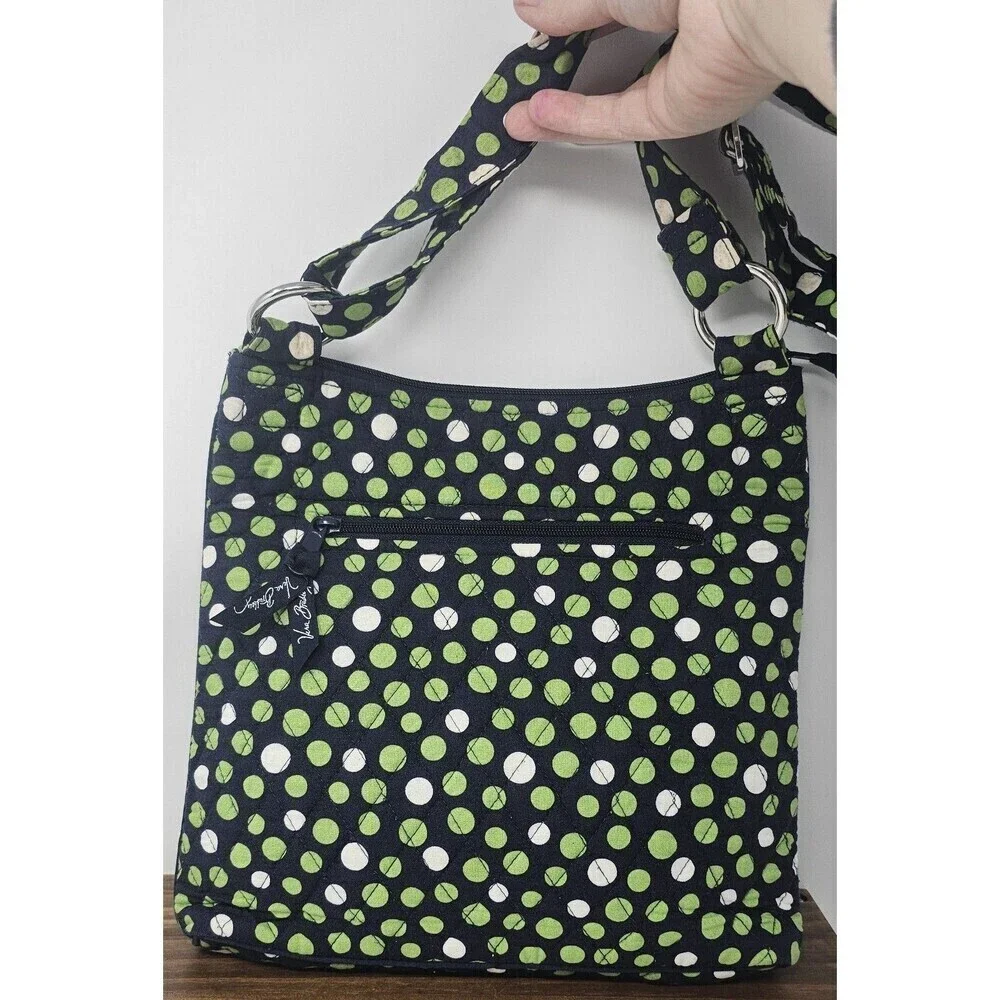 Vera Bradley Hipster Crossbody Lucky Dots Handbag Multicolor- Flaw